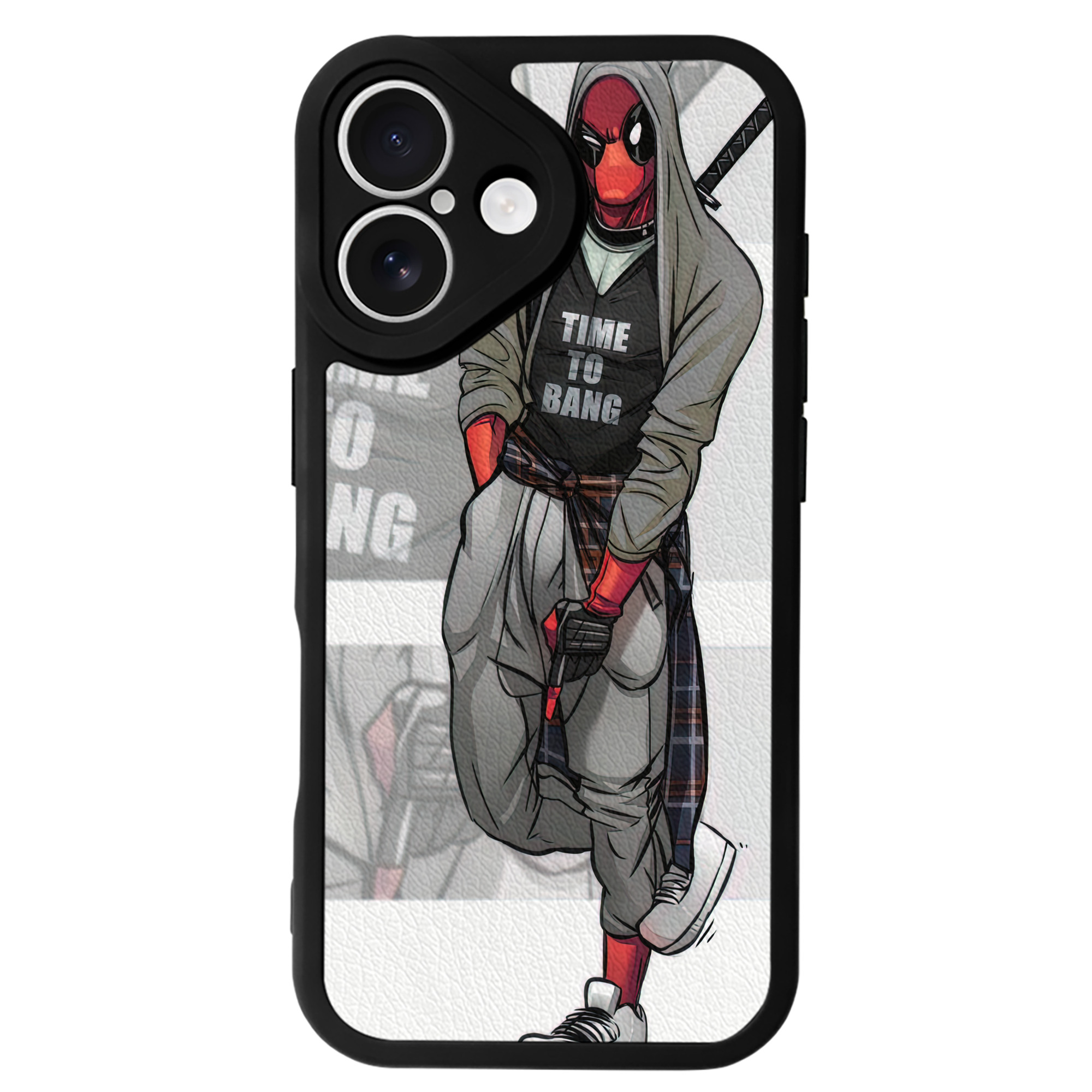 （画像用） Deadpool デッドプール 【iPhone 16シリーズ対応】シリコンスマホケース（レザー調） 材質：シリコン